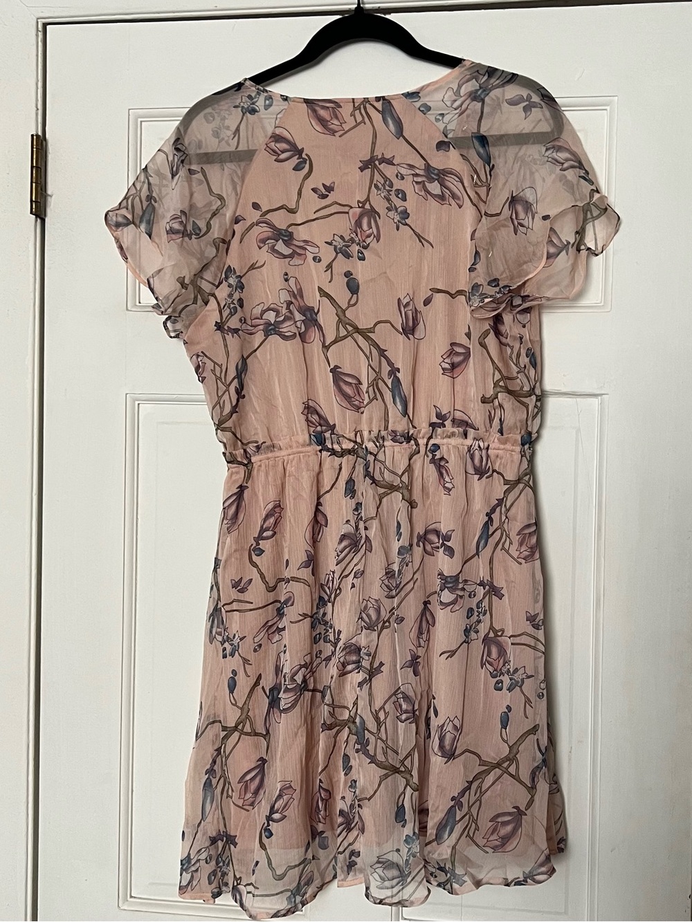 Charlotte Russe Pale Pink Floral Wrap Mini Dress - Picture 2 of 2